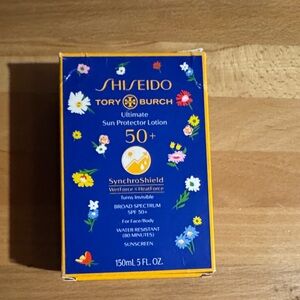 Shiseido Tory Burch Sun Protector Lotion SPF 50+ Blue Box